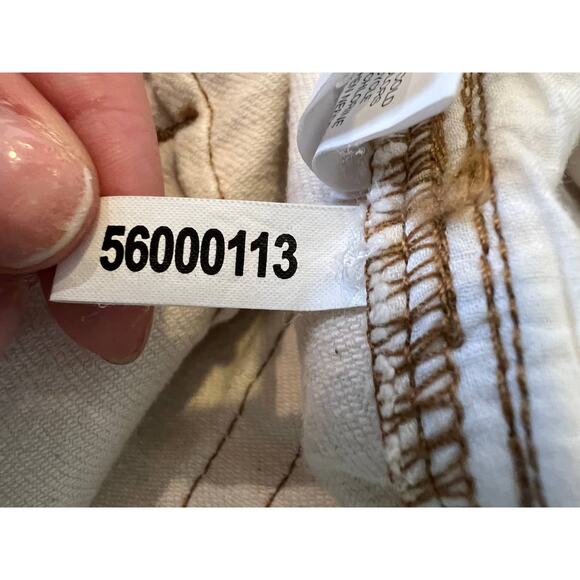 Happy x Nature Off White Tie Waist Cotton Blend Women's Stretch Shorts Size M - Picture 5 of 6